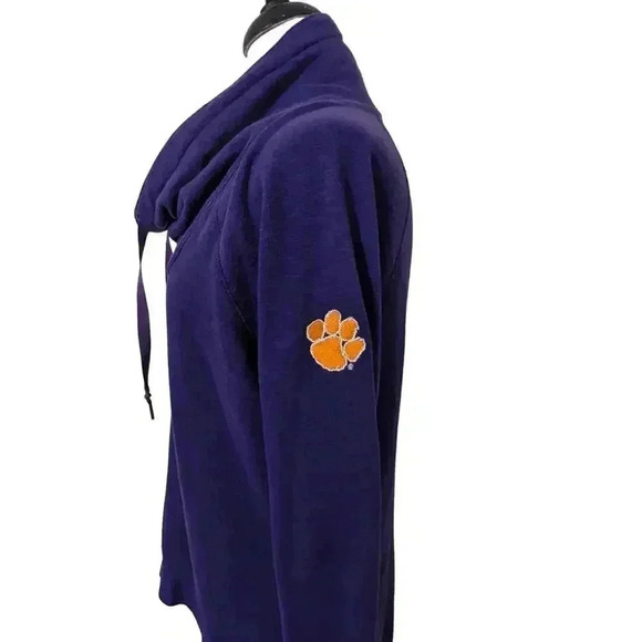 Columbia Clemson Purple Long Sleeve Cowl Neck Sweat Shirt Size Large - Picture 4 of 9